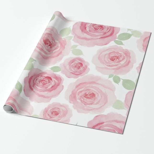 Romantisches Rosen-Wrap-Papier Geschenkpapier (Ungerollt)