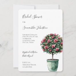 Romantisches Rosenbaum-Brautparty Einladung