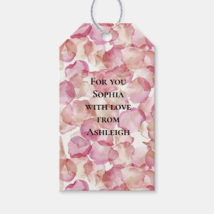 Romantisches Rosenblättriges Brautparty Geschenkanhänger