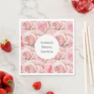 Romantisches Rosengebirge Brautparty Serviette