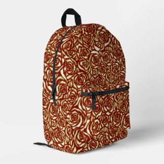 Romantisches Rosenmuster Bedruckter Rucksack