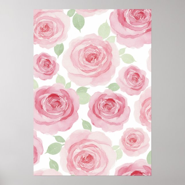 Romantisches Rosenposter Poster (Vorne)