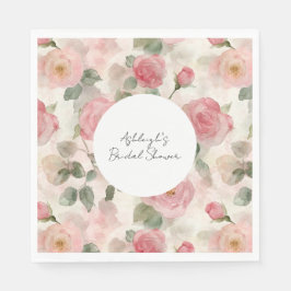 Romantisches Rosenrosen Brautparty Serviette