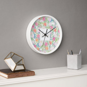 Romantisches Rosenrosen Vintages Design Uhr