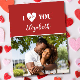 Romantisches Rot 5 Foto I Liebe Sie Valentinstag Karte