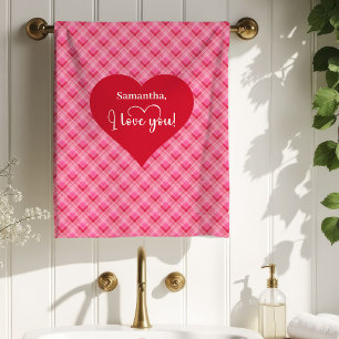Romantisches Rot-Herzen-Valentinstag-Badetuch Freu Badhandtuch Set