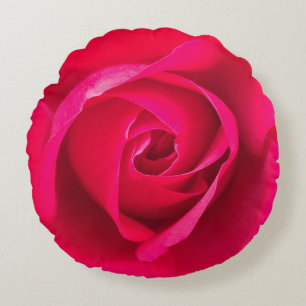 Romantisches Rot Pinke Rose v2 Rundes Kissen