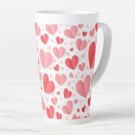 Romantisches rotes Herz Frohen Valentinstag Liebes Milchtasse