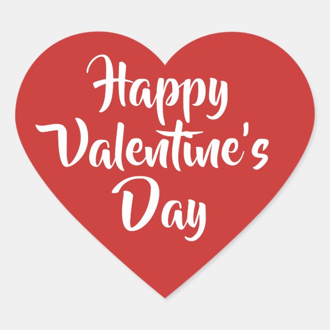 Romantisches rotes Herz Herz-Aufkleber (Vorderseite)