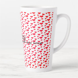 Romantisches rotes Herz-Muster Milchtasse