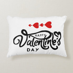 Romantisches Rotes Herz Valentinstag Design Dekokissen