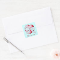 Romantisches rotes Liebe-Herz mit weißem Bandbogen