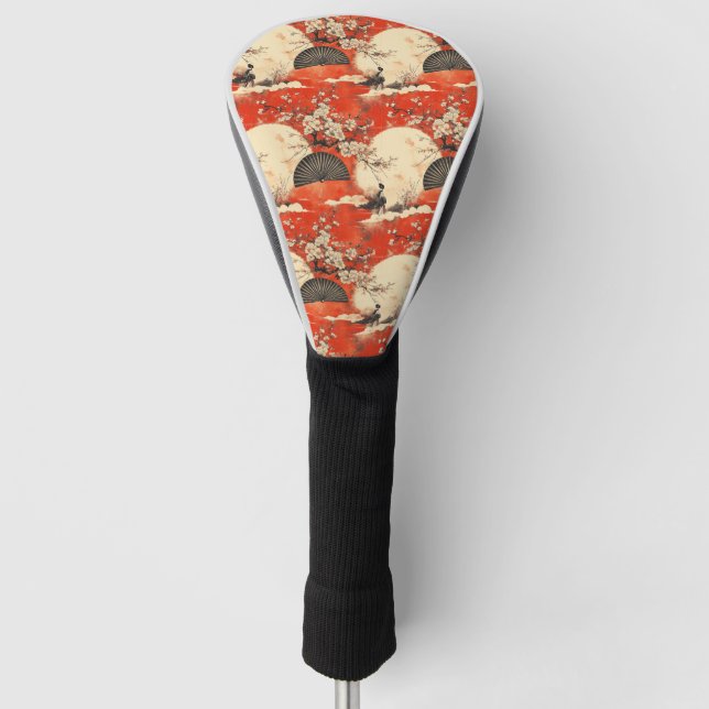 Romantisches Sakura-Kimono-Paar-Muster (1) Golf Headcover (Vorderseite)