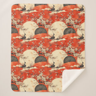 Romantisches Sakura-Kimono-Paar-Muster (1) Sherpadecke