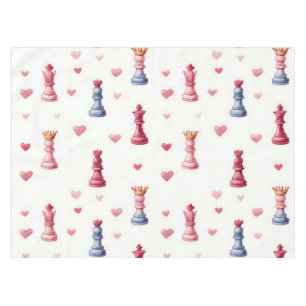 Romantisches Schachherzen Valentinstag Tischdecke