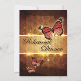 Romantisches Schmetterling Hochzeit im Herbst Prob Einladung