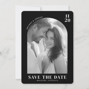Romantisches Schwarz-Weiß-Foto Save The Date