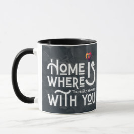 Romantisches Seelenverwandten-Zitat Herz-Kombitass Tasse