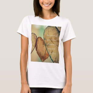 Romantisches Seelenverwandter-Gedicht Holz-Herzen T-Shirt