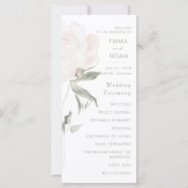 Romantisches Soft-Blush-Pfingstrosen-Hochzeitsprog