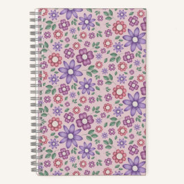 romantisches staubiges Rosen-Blumenmuster Notizbuch