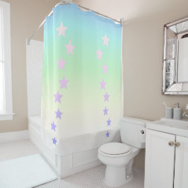 romantisches Sternen Muster Regenbogen Sterne NY9y Duschvorhang