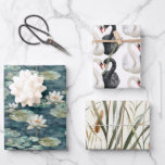 Romantisches Swans-Brautparty Geschenkpapier Set<br><div class="desc">Romantisches Swans-Brautparty</div>
