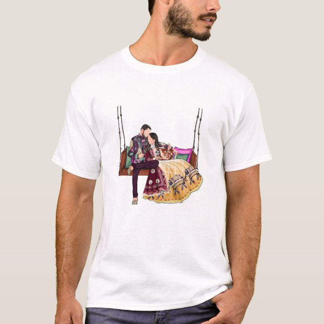 Romantisches T-Shirt mit Valentinstag-Zitat (Vorderseite)