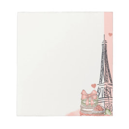 Romantisches Thema Pink Paris Notizblock