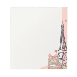 Romantisches Thema Pink Paris Notizblock