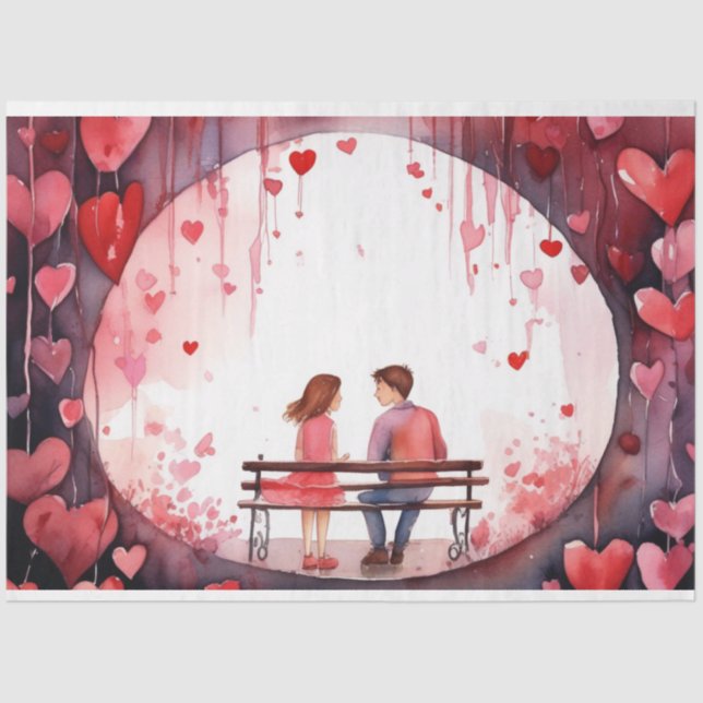 Romantisches Tissue Paper Seidenpapier (Vorderseite)