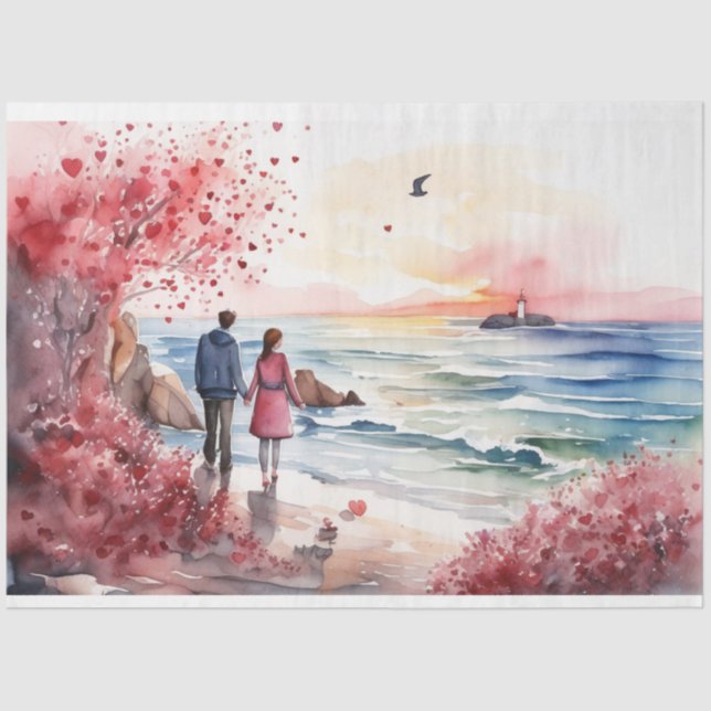 Romantisches Tissue Paper Seidenpapier (Vorderseite)