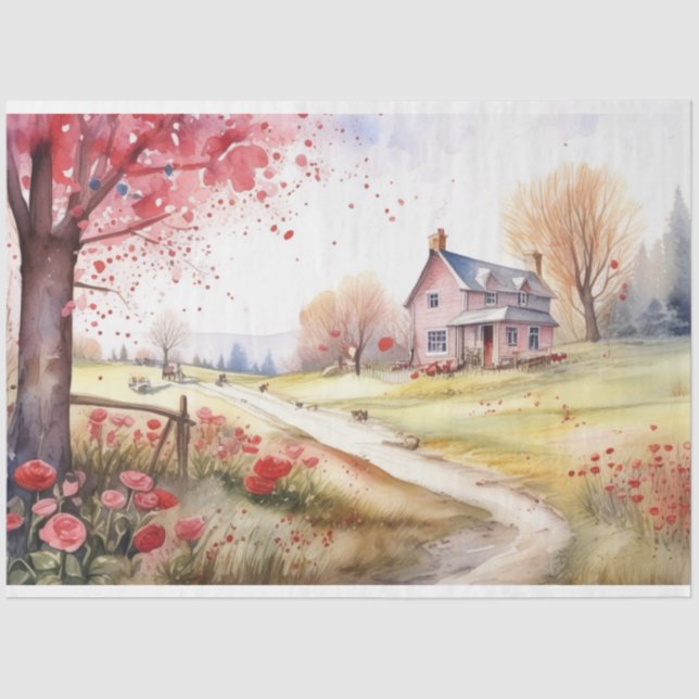 Romantisches Tissue Paper Seidenpapier (Vorderseite)