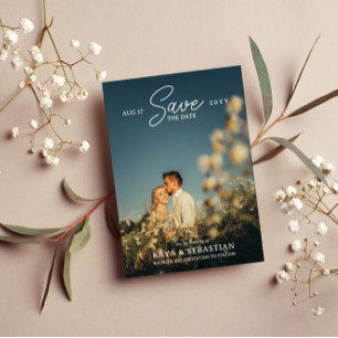 Romantisches Typografie-Foto Save the Date