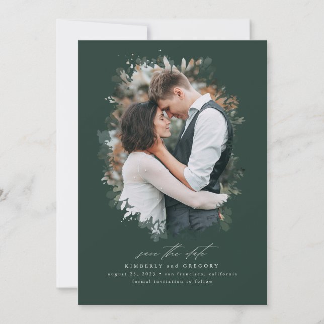 Romantisches und Dreamy Save the Date Foto (Vorderseite)