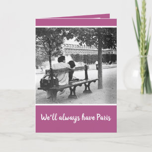 ROMANTISCHES VALENTINE/WIR HABEN IMMER PARIS/B&W FEIERTAGSKARTE