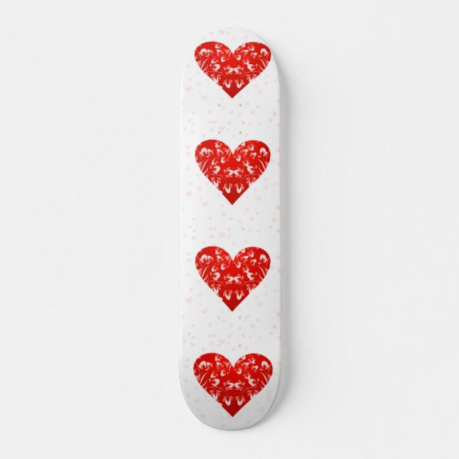 Romantisches Valentinherz Skateboard (Vorne)