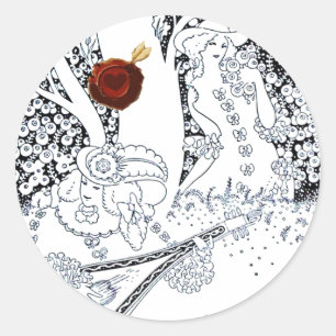 ROMANTISCHES VALENTINS TAG LIEBT ROTWACHS SIEGEL H RUNDER AUFKLEBER