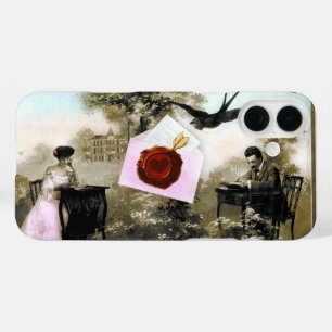 ROMANTISCHES VALENTINSCHREIBEN, ROTWACHS-SIEGEL iPhone 16 PLUS HÜLLE