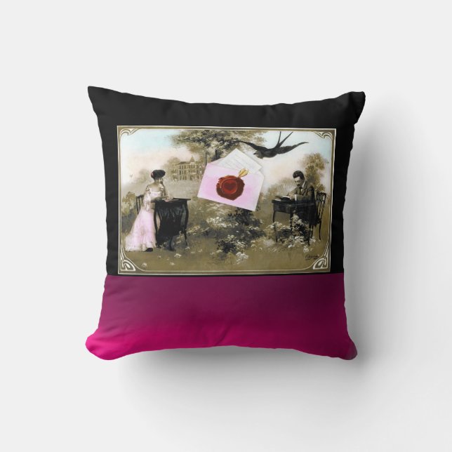 ROMANTISCHES VALENTINSCHREIBEN, ROTWACHS-SIEGEL KISSEN (Vorderseite)