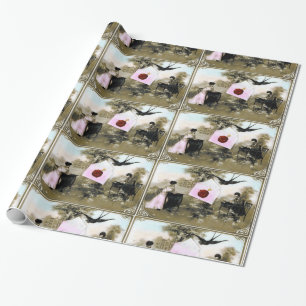 ROMANTISCHES VALENTINSCHREIBEN, ROTWACHSTUM SIEGEL GESCHENKPAPIER