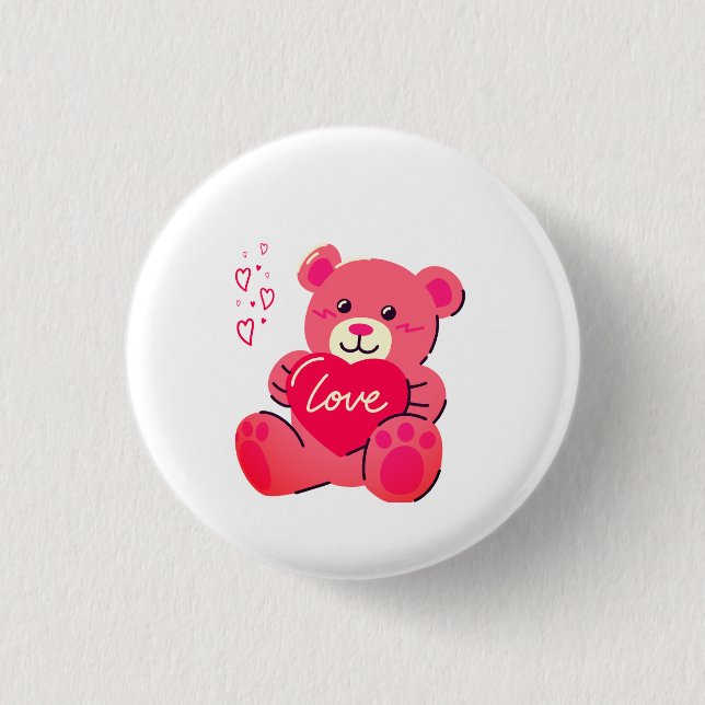 Romantisches Valentinsgeschenk Button (Vorderseite)