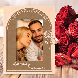 Romantisches Valentinsgeschenk für Paare - Rose Geätzte Rahmen