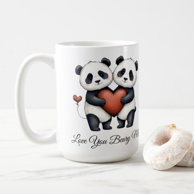 Romantisches Valentinsgeschenk für Sie oder Ihn Kaffeetasse (Mit Donut)