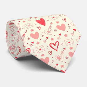 Romantisches Valentinstag-Herzen Nahtloses Muster  Krawatte