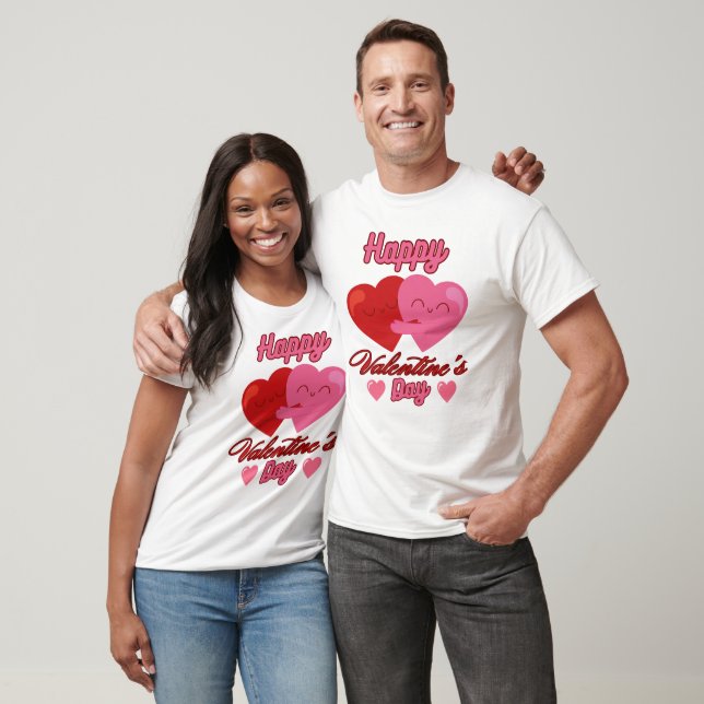 Romantisches Valentinstag T - Shirt Design (Unisex)