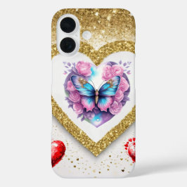 Romantisches Valentinstag-Tapete - Trendy Design iPhone 16 Hülle
