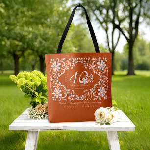 Romantisches verbranntes Orange 40. Hochzeitstag