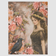 Romantisches viktorianisches Mädchen und antike ru