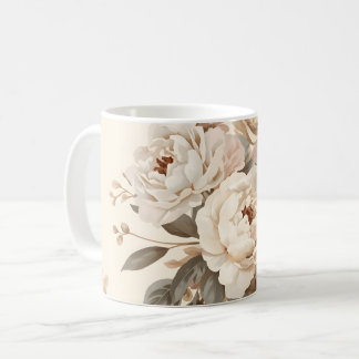Romantisches Vintage-Blumenbouquet-Muster Kaffeetasse